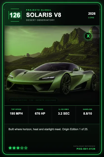 Automotive collectible card preview