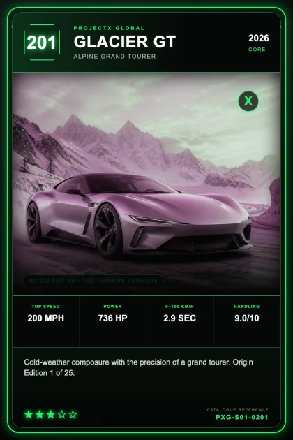 Automotive collectible card preview